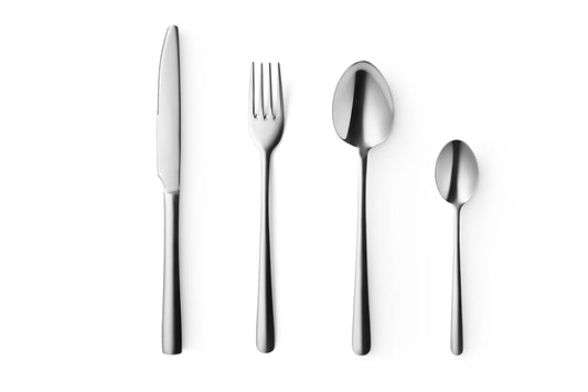 Tableware, 6 persons, 24 items, steel