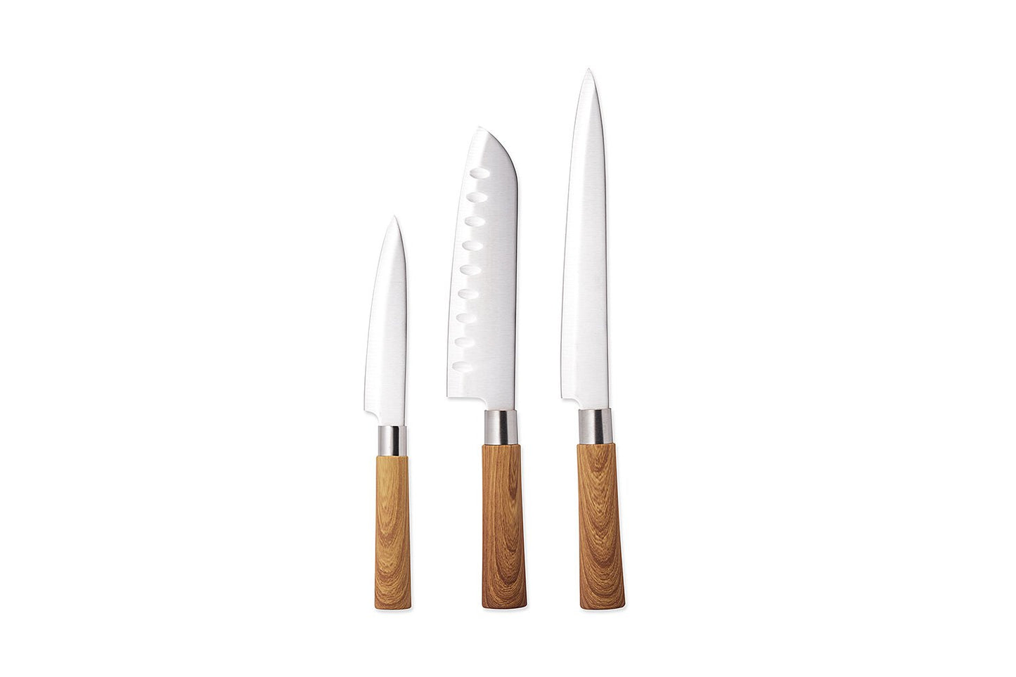 Knife set, 5pr, steel/wood