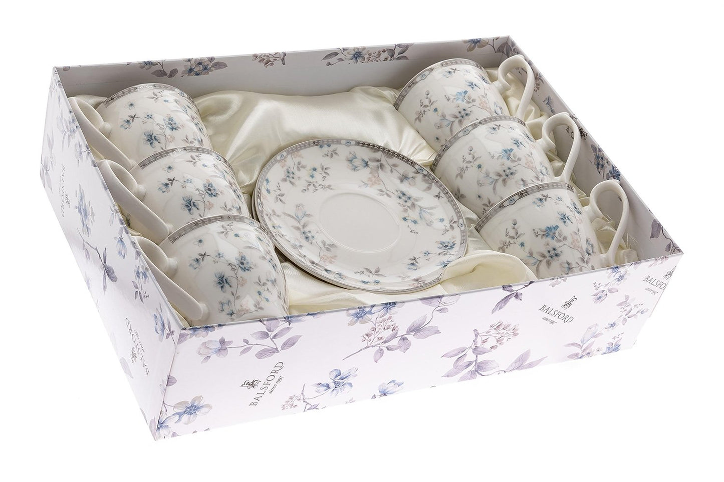 Tea set, 6 persons, 12 items, porcelain