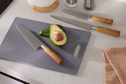 Knife set, 5pr, steel/wood