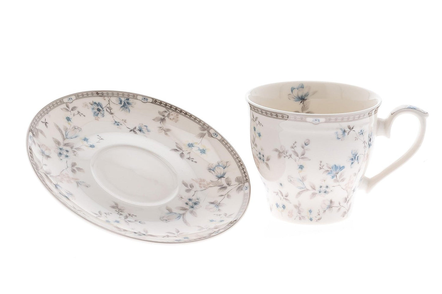 Tea set, 6 persons, 12 items, porcelain