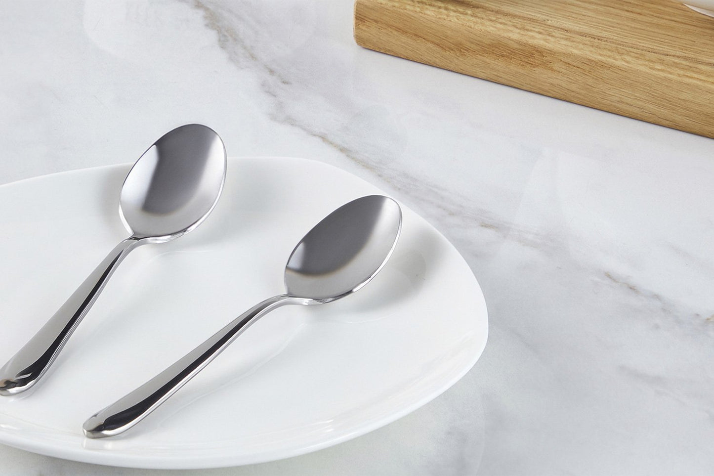 Set of 2 teaspoons, steel